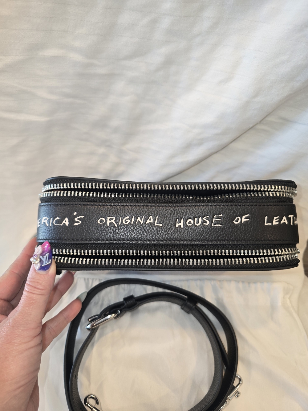 Coach Black Leather Crossbody Bag with Dino Sketch - Picture 3 of 12